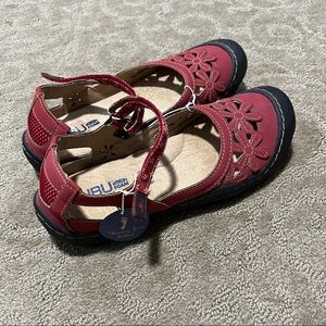JBU by Jambu red flats memory foam footbed NWT Sz 10